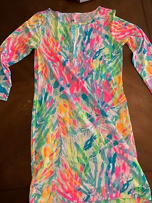 Lilly Pulitzer Women's S 100% Pima Cotton Multicolor Spring Marlowe Dress Short • $40