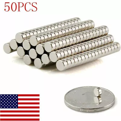 50Pcs/Set Strong N35 Neodymium Magnets Rare Earth- Round Disc Fridge Craft 4*2mm • $1.98