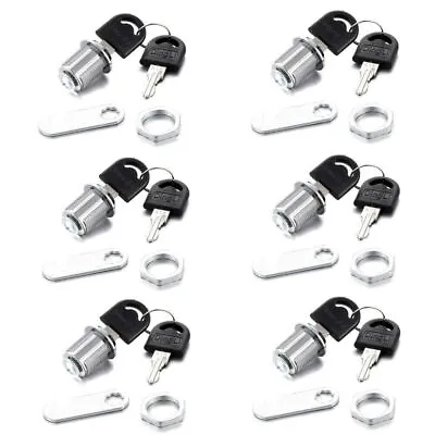 2/4/6X 20mm Tool Box Desk Drawer Cabinet Cylinder RV Tubular Cam Locks With Keys • $9.99