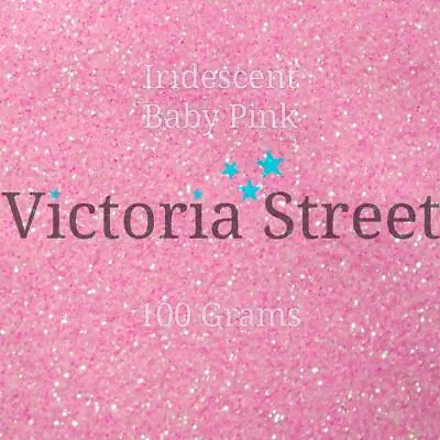 Fine Glitter - 0.2mm / 0.008  - Iridescent - Princess Pink - 100 Grams Pastel • £3.49