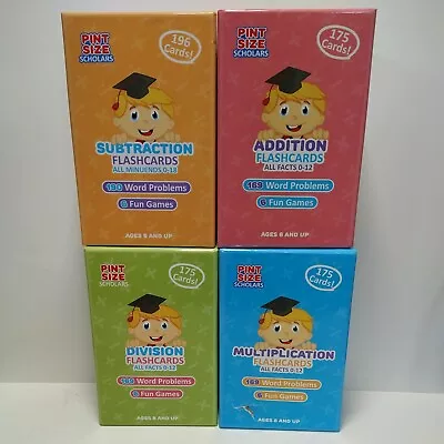 Math Flash Cards Subtraction Addition Multiplication Division 8+ Years • $25