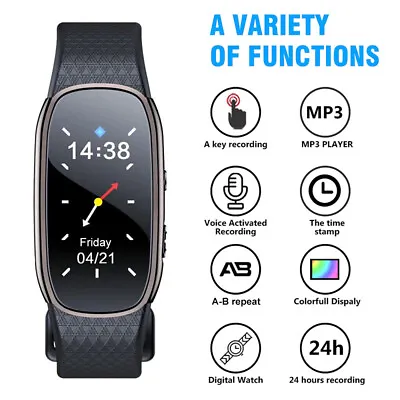 Digital  Watch Recorder Wristwatch Voice Activated Dictaphone Lecture Recording • $28.49