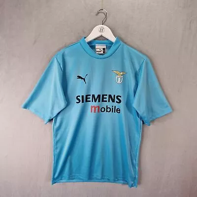 Puma Lazio Football Shirt Mens Medium Blue Serie A Itailan Football Soccer Italy • £24.99