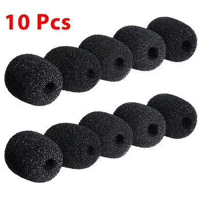 10pcs Mini Black Mic Cover Protector Microphone Headset Windscreen Sponge Foam • $1.35