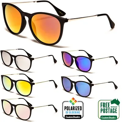 $14.95 • Buy Polarized Sunglasses - Round / Vintage Frame - Polarised Mirror Lens Mens/Womens