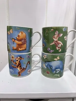 Winnie The Pooh Set Of 4 Mugs Boxed Disney Store Pooh Piglet Tigger Eeyore • £16.50