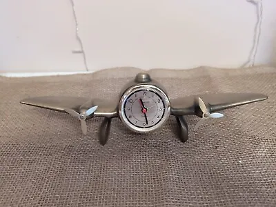  1983 Shannon Sarsaparilla Solid Brass Airplane Propeller Desk Clock (WORKS) • $121.38