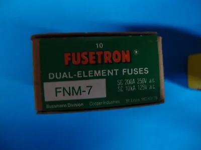 Bussmann Fnm-7 Amp Dualelement Timedelay Fuse  (13/32  X 1-1/2 ) Qty. Of 1 • $6.95