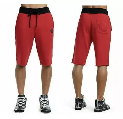 £18.69 • Buy True Religion Men's Sweat Shorts Red Brand New Half Pants Summer Short Size L-XL