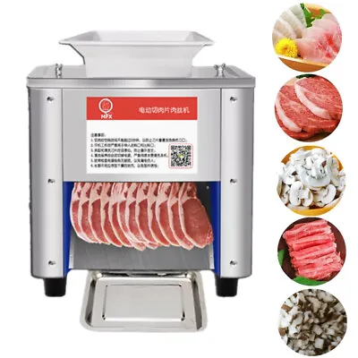 Meat Cutting Machine Stainless Steel Electric Meat Cutter Slicer Shredder 3.5mm • $186.19