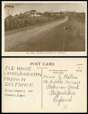Saint St. Helena Old Real Photo Postcard Longwood House Napoleon Residence & Dog • £11.99