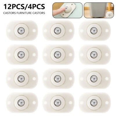 £4.60 • Buy 4/12x Ball Swivel Castors Steel Wheels Trolley Furniture Casters Roller Small SE