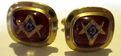 Vintage Masonic  Faternity Cuff Links By Hayward • $9.95