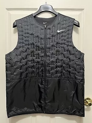 Nike Therma-FIT Repel Full-Zip Down Golf Vest Black Men's Size L DX6078-010 NEW • $99.99