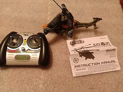 RC Radio Control Helicopter Ignite Black Ops Apache 3 Band Fully Function Tested • $20