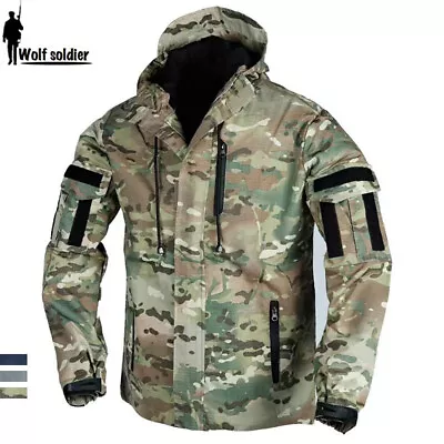 Waterproof Men's Tactical Jacket Military Hunting Windbreaker Coat Hooded Hiking • $58.89