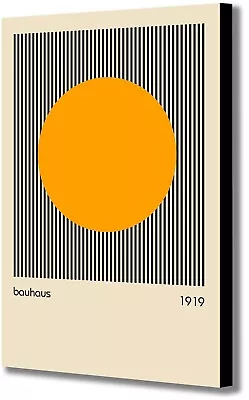 Bauhaus Orange Circle 1919 - Abstract - Canvas Wall Art Framed Print  • £12.99