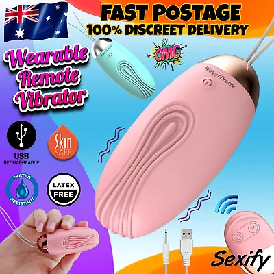 Remote Control Wearable Vibrator Egg Clitoris G-spot Massager Clit Women Sex Toy • $29.95