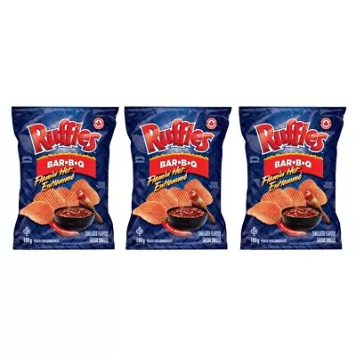 Ruffles Flamin' Hot Bar-B-Q Chips 3 X 190g / 6.7oz Imported From Canada • $27.99
