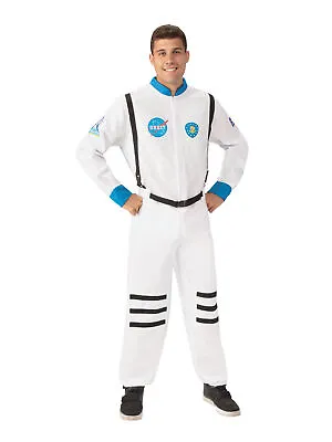 Mens Astronaut Costume Spaceman Jumpsuit Spacesuit Adult Halloween Fancy Dress • £26.35
