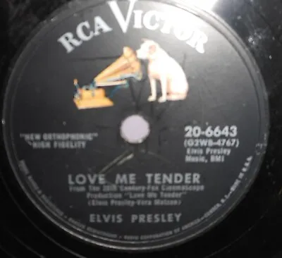 78rpm Elvis Presley 1956 Love Me Tender And Anyway You Want Me RCA Victr 20-6643 • $44