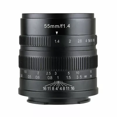 7artisans 55MM F1.4 MANUAL Fixed LENS  Fujifilm X Mount Black  X-pro2 X-T20 X-H1 • £106.80