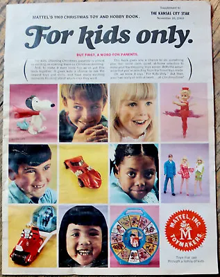 MATTEL 1969 Christmas Toy And Hobby Book Catalog Newspaper Supplement • $100