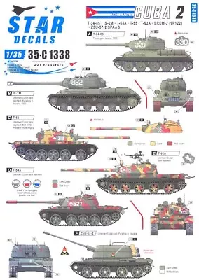 Star Decals 1/35 TANKS & AFVs In CUBA Part 2 Soviet Vehicles • $6.99