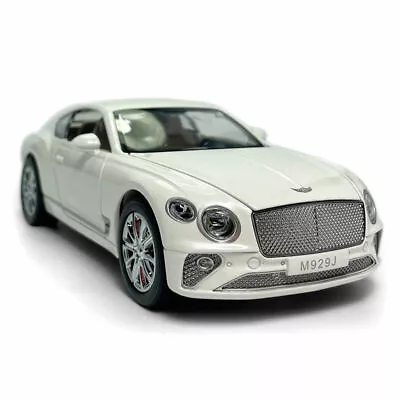 1/24 Scale Bentley Continental GT Model Car Diecast Toy Cars Toys For Kids White • $54.16