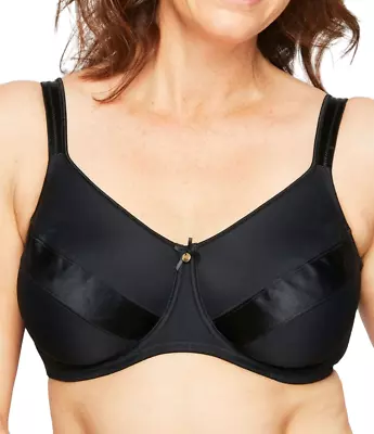 Hestia Womens Classic Minimiser Non-Contour Black Underwire Bra • $29.95