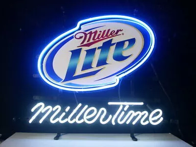 Miller Lite Neon Beer Sign Home Bar Store Pub Decor Vintage Neon Bar Signs 19x15 • $141