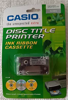 Casio Disc Title Printer CW - 100 Ink Ribbon Cassette Silver Ink TR-18SR-s • $4.99