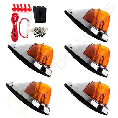 For 72-93 Dodge Ram 5 Amber Cab Marker Roof Running Clearance Light + Wiring Kit • $30.18