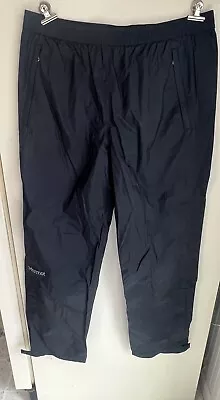 Marmot Precip Eco Waterproof Windproof Rain Pants Black Ripstop Mens Large • $35