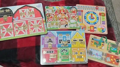 Melissa And Doug Latches Board Lot Of 5 • $40