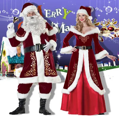 £9.59 • Buy 2023 Suit Christmas-Santa Claus Cosplay Adult Costume Fancy Dress Party Outfit