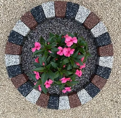 78 Cm Garden Circle Brick Ring Surround Grass Border Tree Flower Edging Stones • £85