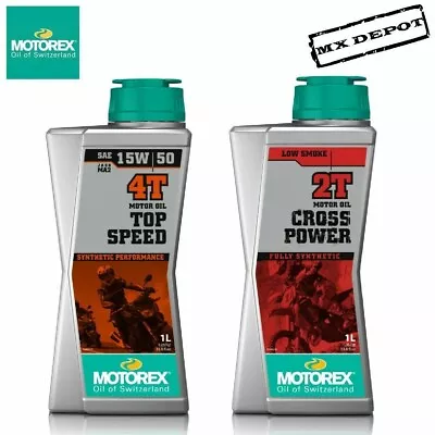 MOTOREX OIL KIT CROSS POWER 2 T  & 15w50 GEARBOX OIL KTM EXC 150 250 300 2024 • $53