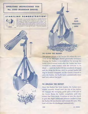 OPERATING INSTRUCTIONS FOR NYLINT No.2200 MICHIGAN SHOVEL  (COPY) • $3.99