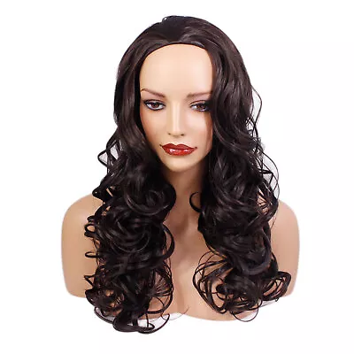 Ladies 3/4 Wig Half Fall Clip In Hair Piece 3 STYLES / 25 SHADES • £15.99