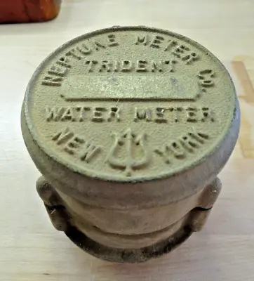 Vtg Antique Neptune Trident New York Steam Punk 10 Gallon Water Meter #3 • $22.50