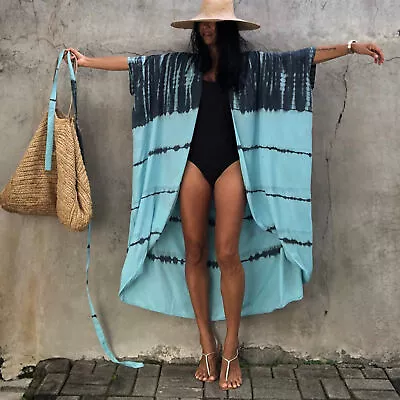 Swimwear Cover Up Bohemian Style Fashionable Loose Bikini Cover Up Free Size AU • $20.19