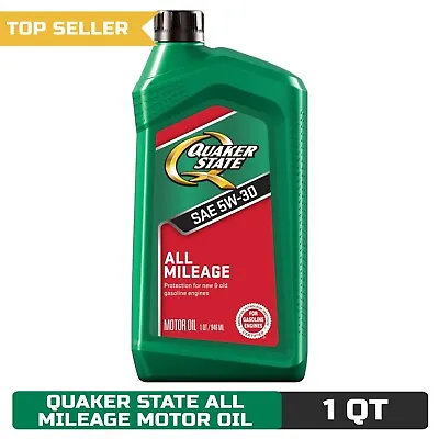 Quaker State All Mileage Synthetic Blend 5W-30 Motor Oil 1 Quart - Engine Prote • $10.25