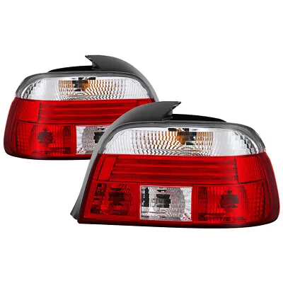 BMW 5-Series 97-00 Red Clear Rear Tail Lights Set Lamp 528i 530i 540i M5 • $81.80