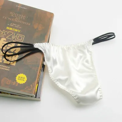 Mens 100% Silk Thongs G-string T Panties Briefs Thong Bikinis Knickers Xl XXL L • $10.81