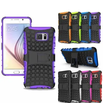 SLIM Case Cover Samsung S6 S7 S8 S4 S5 Shock Proof Rubber Hybrid + Stand Nonoem • $4.50