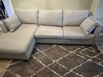 £175 • Buy Made.com Bari Left Hand Facing Corner Storage Sofa Bed In Malva Denim