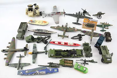 30 X Military Diecast Models Inc DINKY Mimic Corgi Toys Matchbox Planes Etc • £8.25