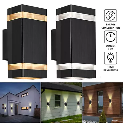 Wall Light Modern Up Down Garden Porch Sconce Lamp Indoor/Outdoor Waterproof UK • £13.99