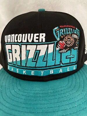Vancouver Grizzlies Vintage New Era Snapback Hat Memphis Oversized Logo Retro • $29.97
